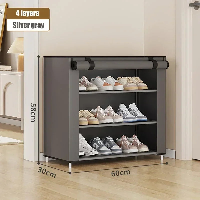 Multilayer Dustproof Space-Saving Shoe Rack Organizer