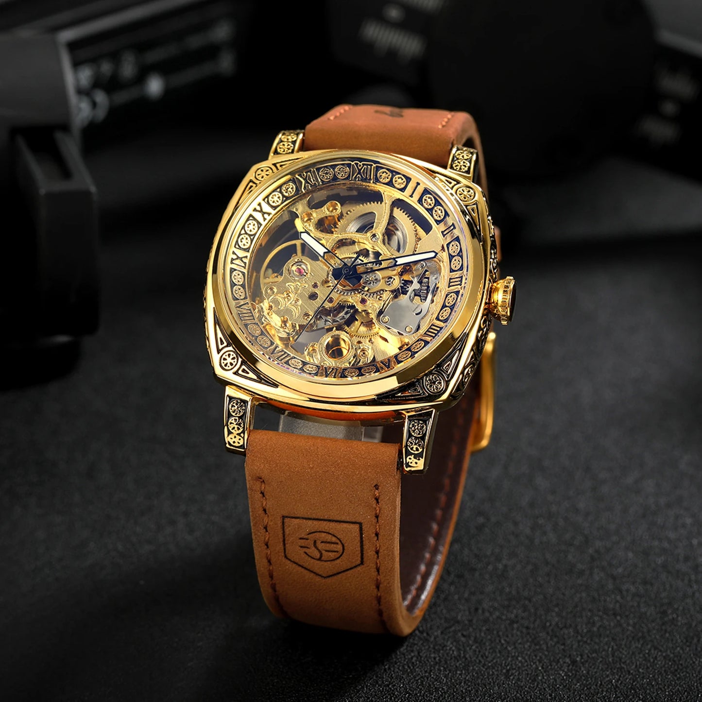 Retro Skeleton Automatic Mechanical Watch