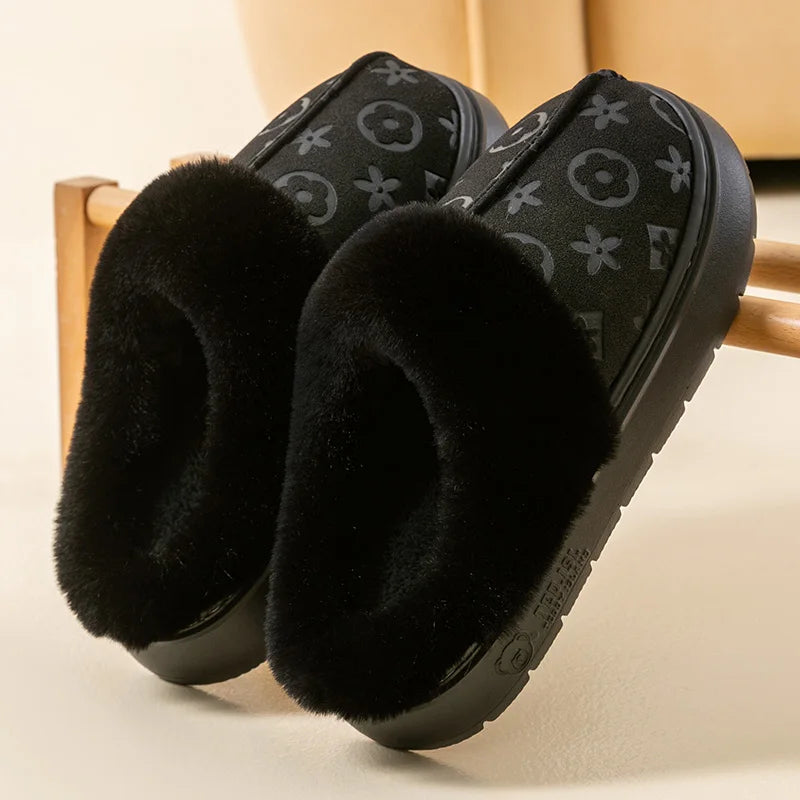 Cotton Slippers Plush Anti Slip