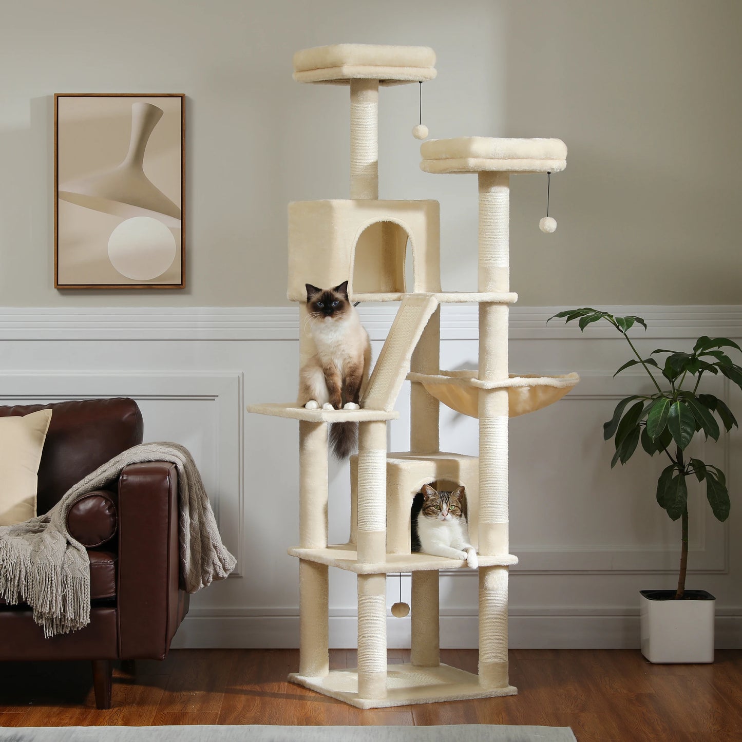 Multi-Level Cat Tree with Scratching Posts