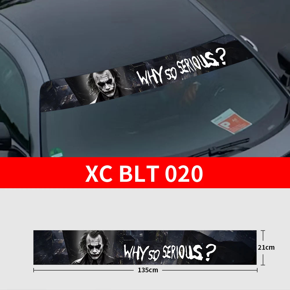 Why So Serious Joker Front Rear Windshield Window Stickers