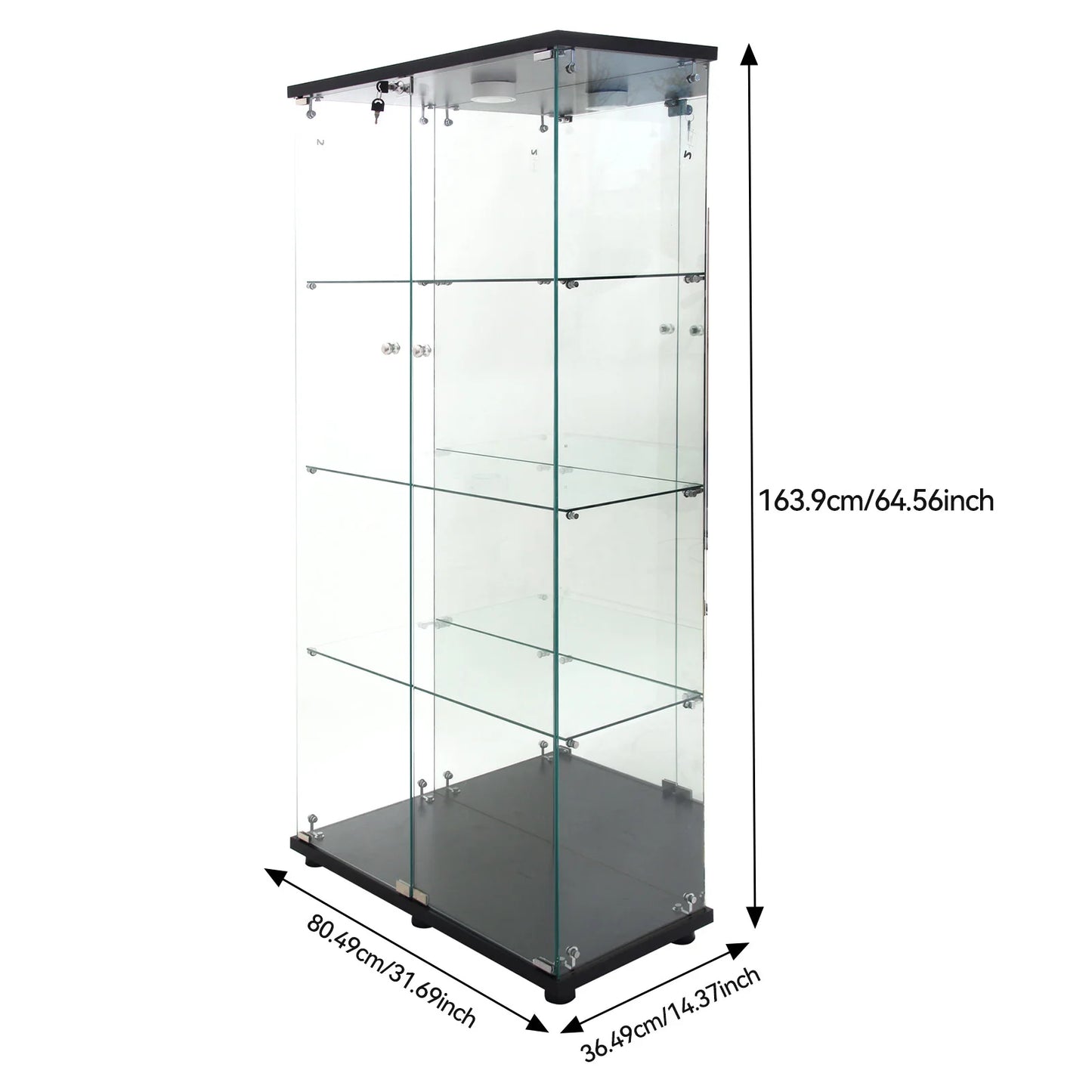 Glass Display with Light Showcase Wine Cabinet