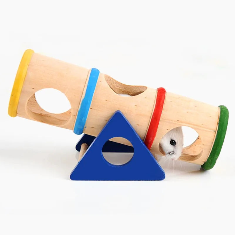 Pet Toy Wooden See-Saw Bucket for Hamsters