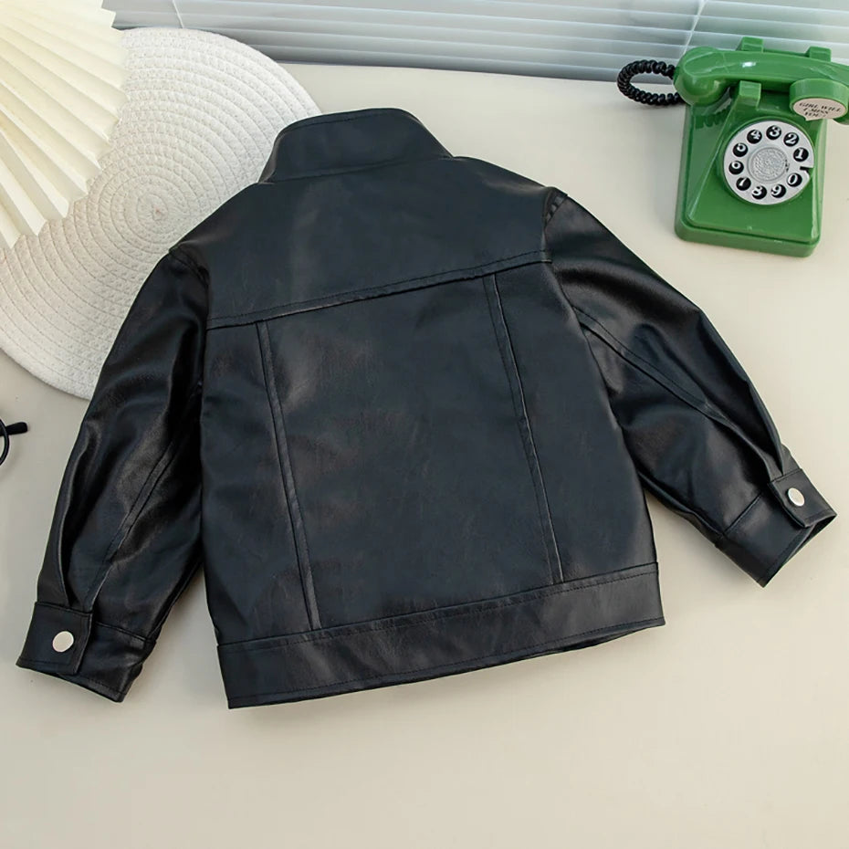 Boy Girls Leather Jacket