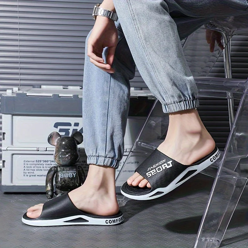 Men's Non-Slip Sporty Style Slides