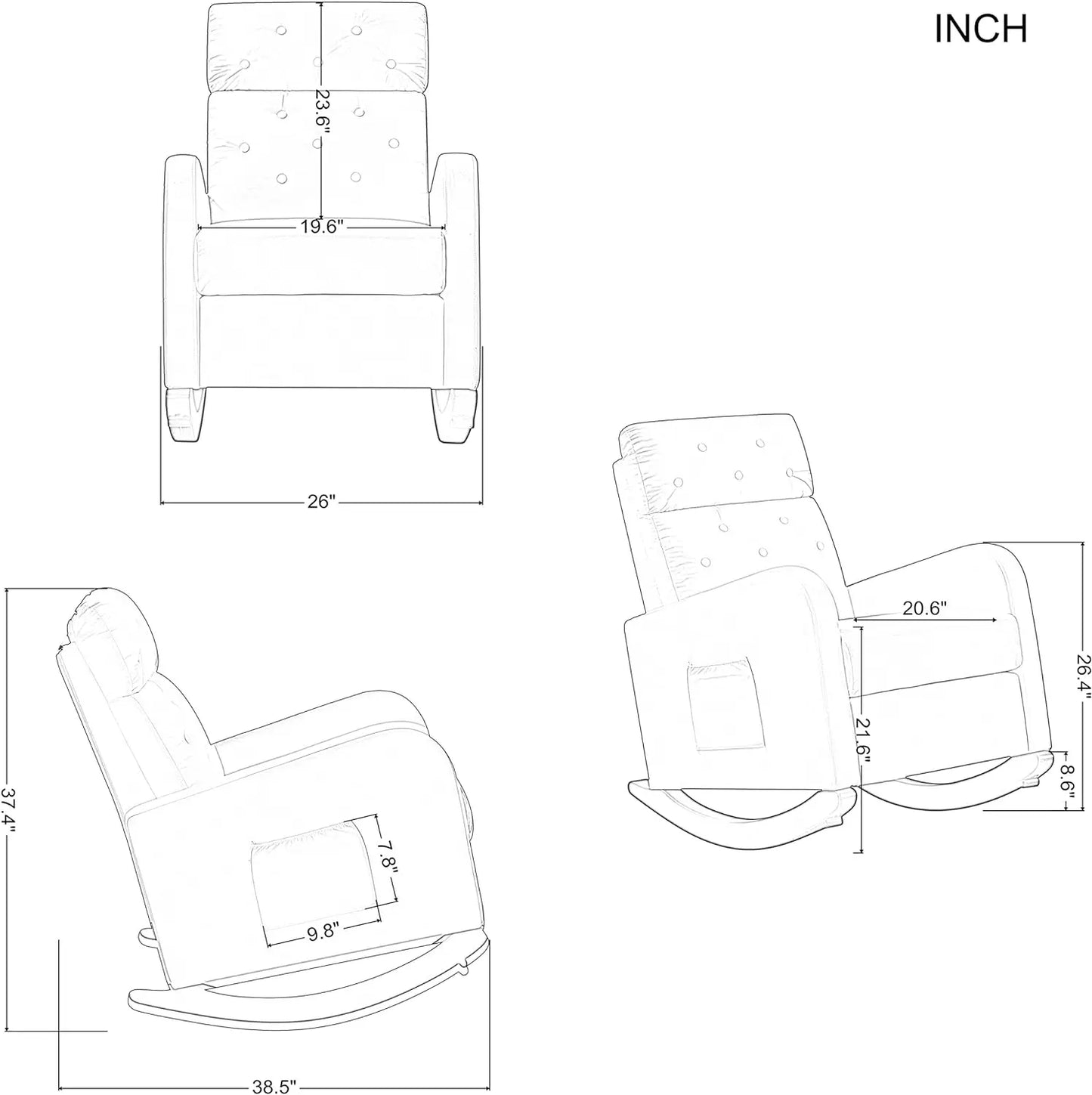 Modern Accent Rocking Chair