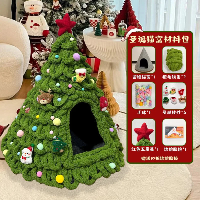 Christmas Tree Bed DIY Yarn Tools Package Homemade