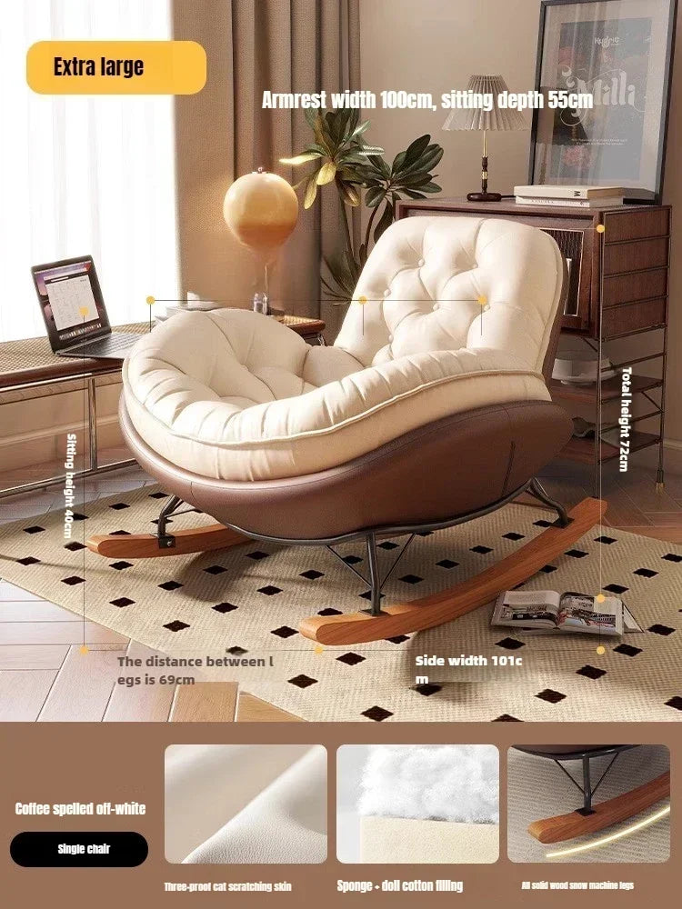 Modern Luxury Honeycomb Lazy Rocking Chair