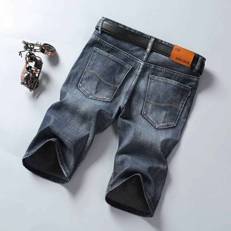 Stretch Black Blue Fashion Design Men's Shorts