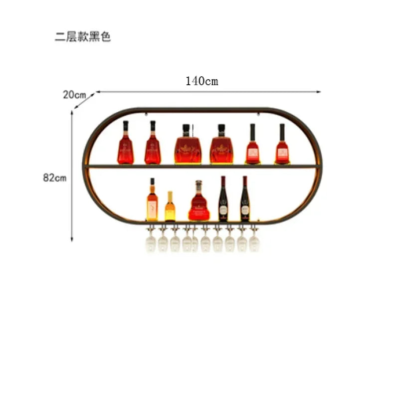 Storage Display Wall Wine Rack Modern Shelf
