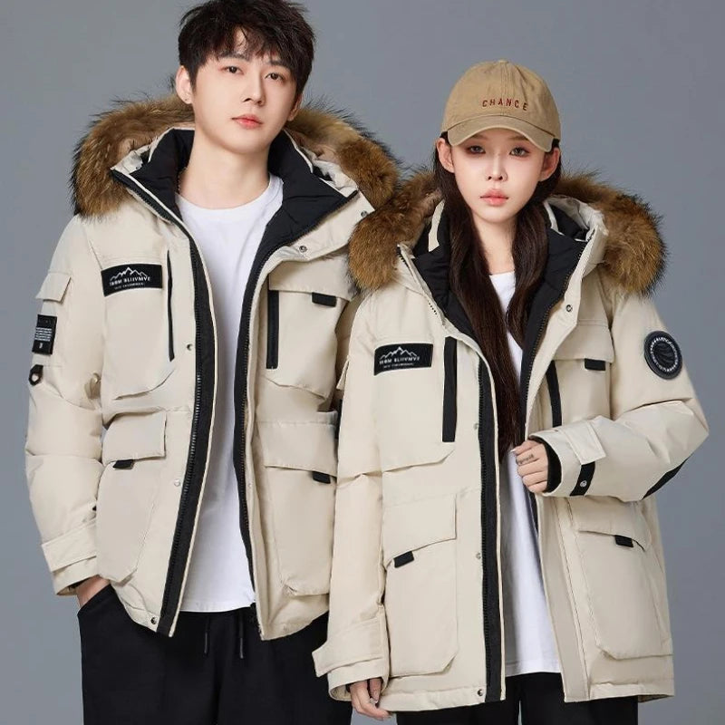 Hooded Fur Collar High Quality Fashion Parka