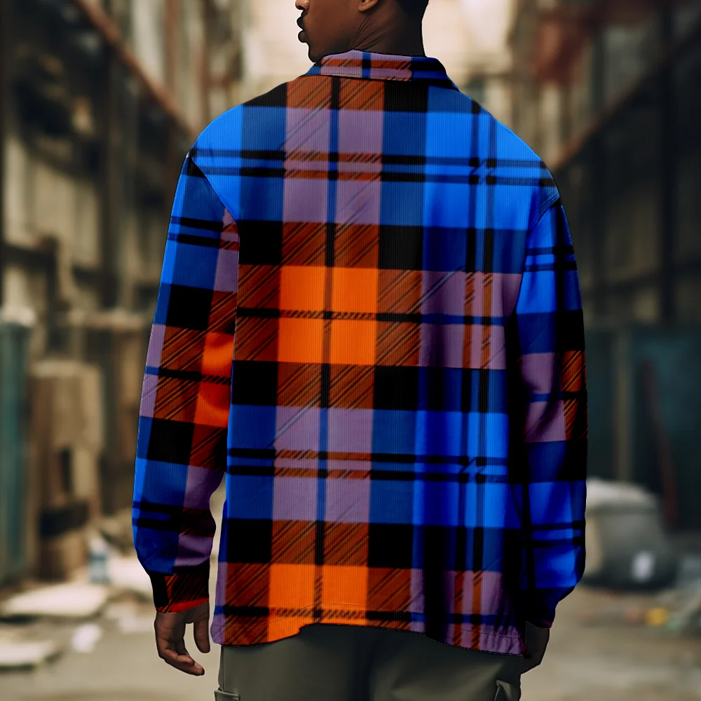 Fashion Printed Jacket Casual Mens Autumn Winter