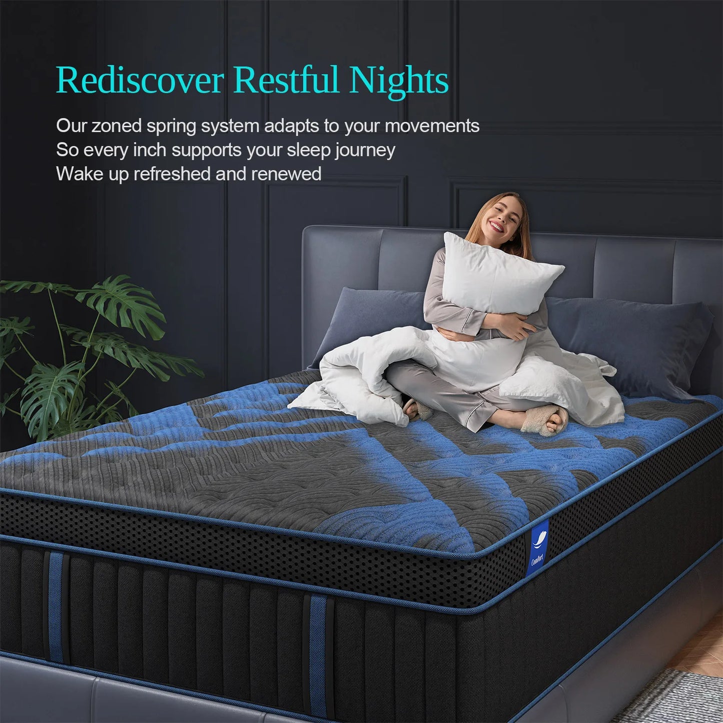 12"Gel Memory Foam Hybrid Pocket Spring Mattress Twin Full Queen King