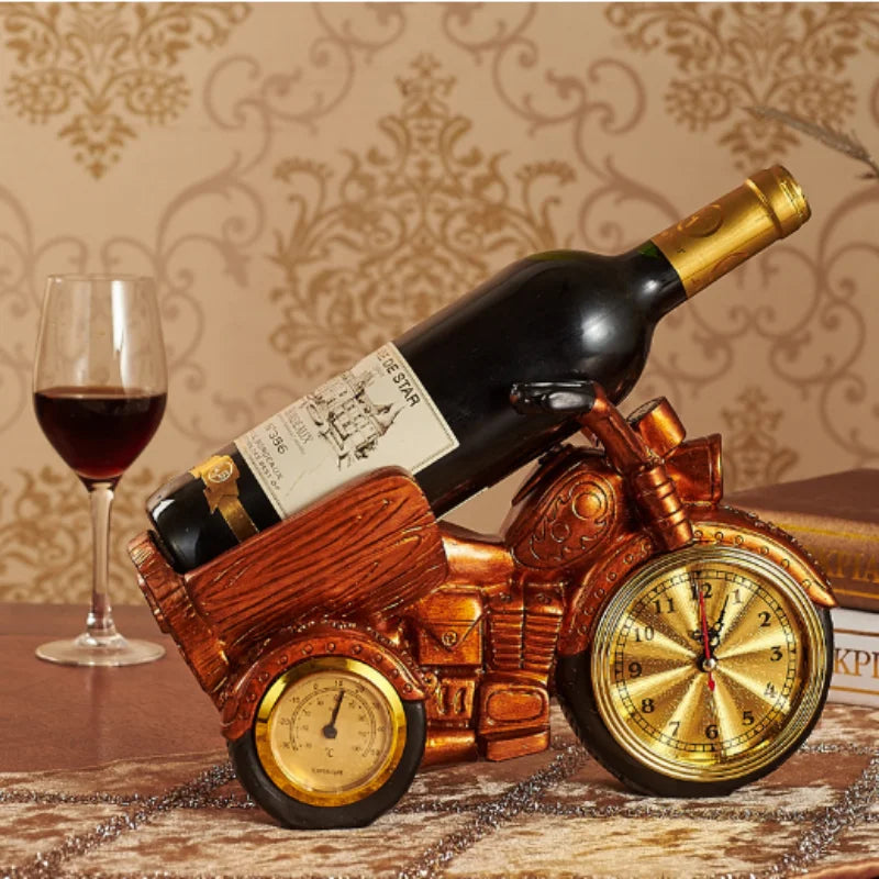 Handmade Wooden Wine Rack Motorcycle