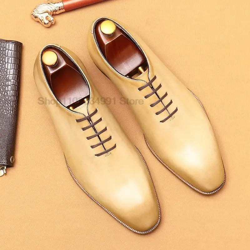 Genuine Leather High Quality Lace Up Oxfords