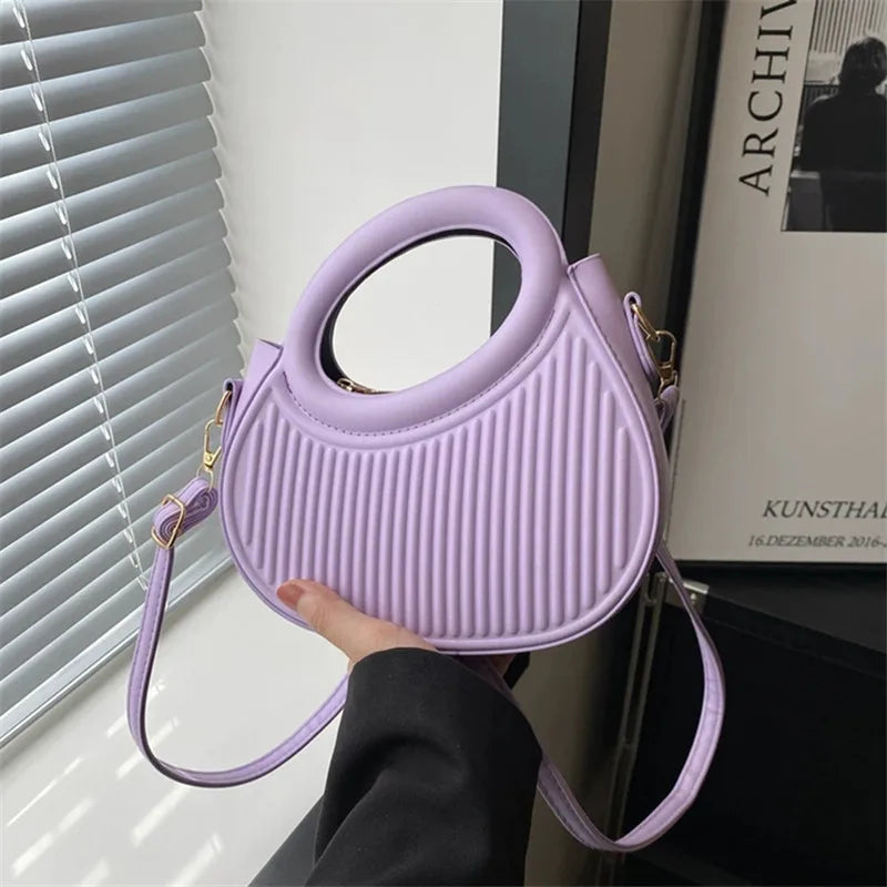 Chic Stripe Design Crossbody Bag