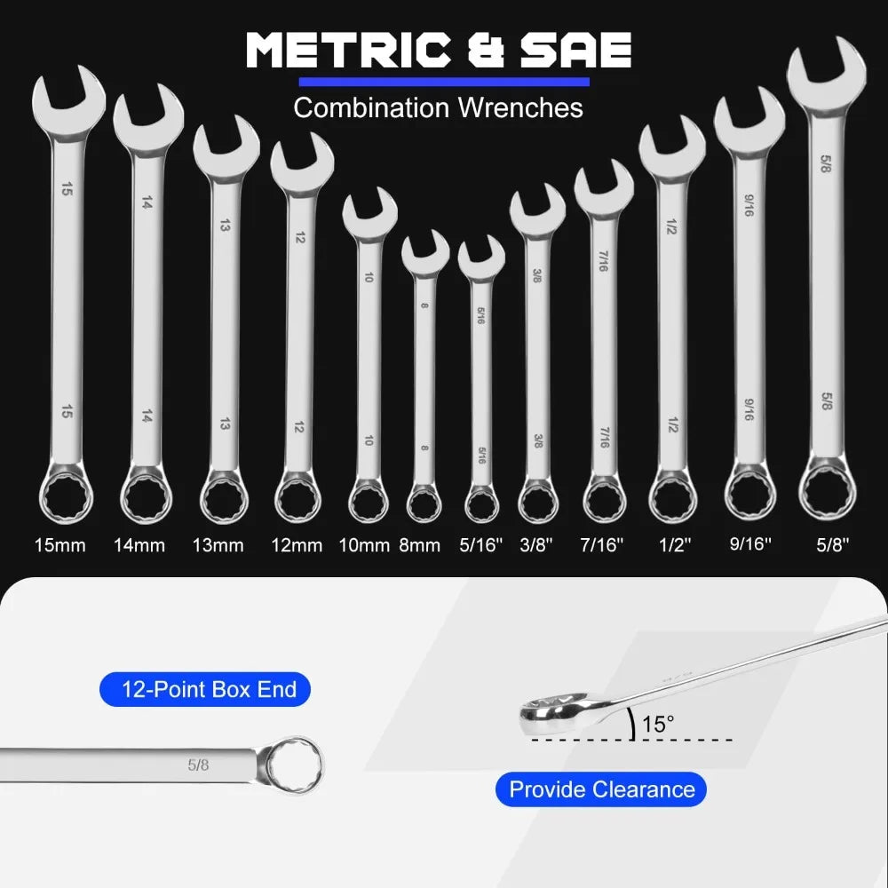 240-Piece Universal Household Auto Repair Tool Kit