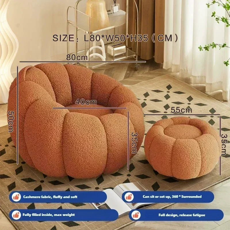 Pumpkin Lazy Single Tatami Sofa Chair