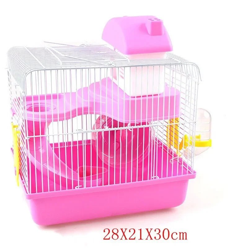 Double-Story Wire Cage with Feeding Bowl