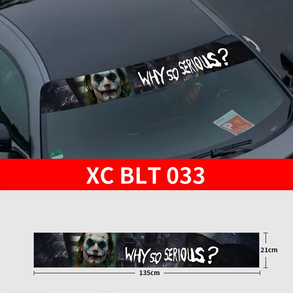 Why So Serious Joker Front Rear Windshield Window Stickers