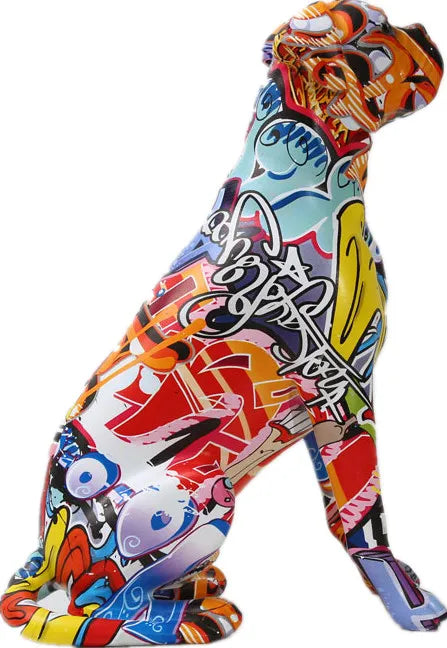 Creative Painted Art Water Boxer Dog Decorations