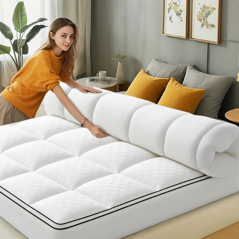 Extra Thick Mattress Topper Cooling Breathable Machine Washable