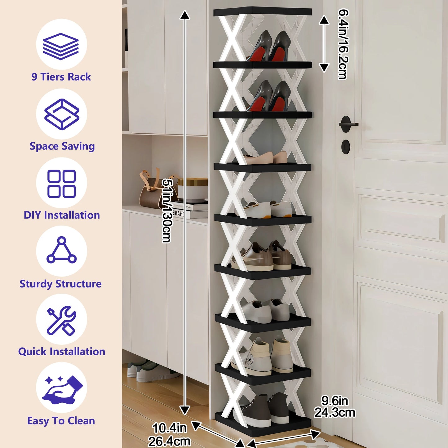 Shoe Rack Storage Organizer Foldable Multi-Layer