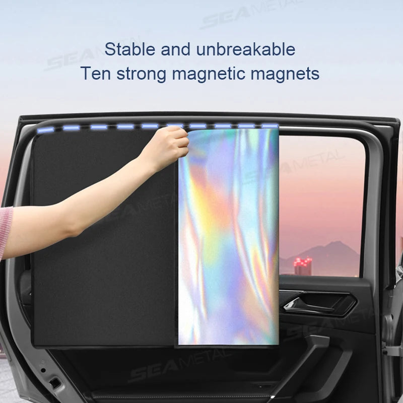 2Pcs Magnetic Side Window Protection Cover UV Blocking