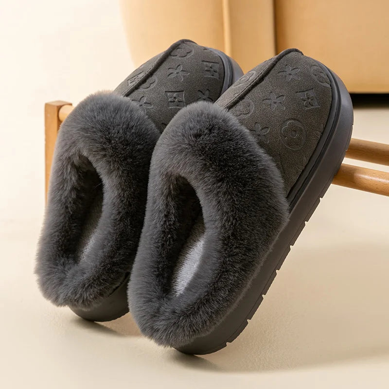 Cotton Slippers Plush Anti Slip