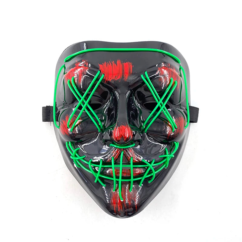 Wireless Scary Glowing Mask LED Luminous Purge Mask