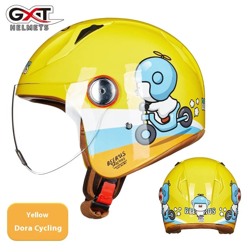 Child Cute Cartoon Motorcycle Helmet