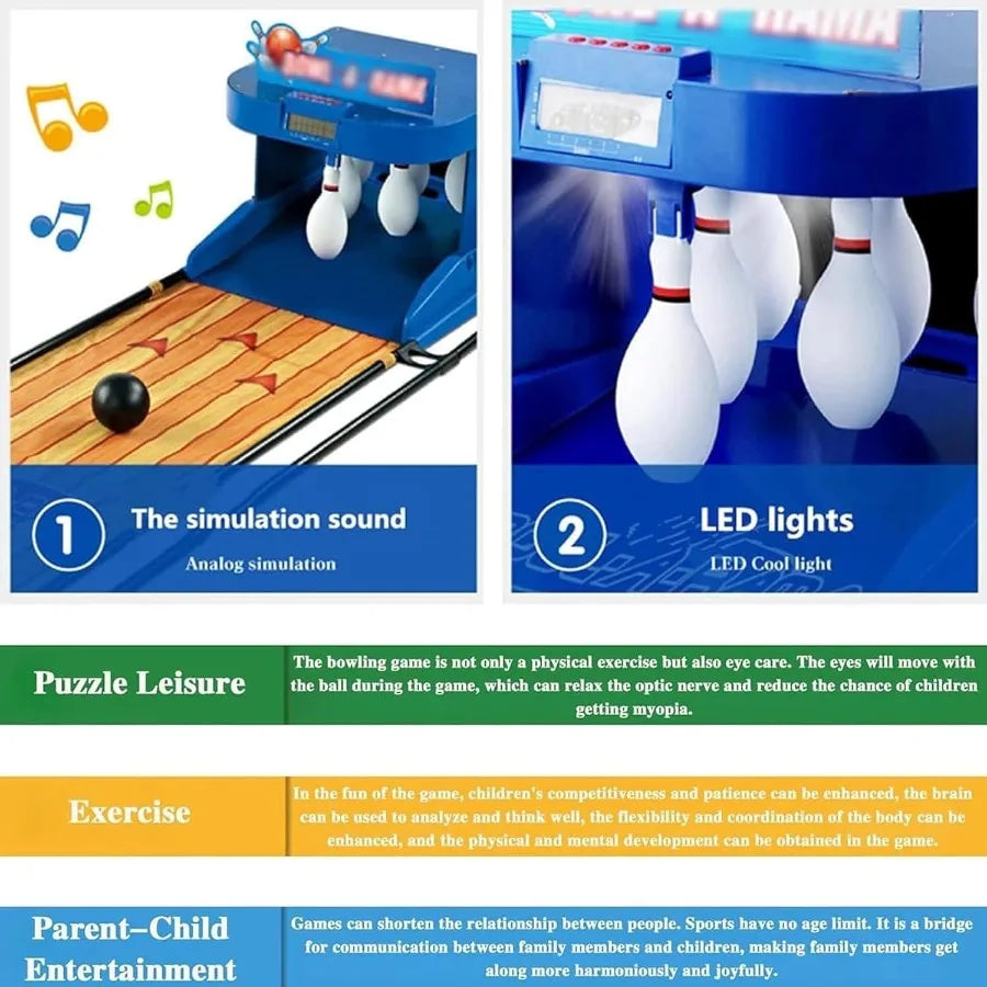 Electronic Bowling Alley Game with Automatic Reset