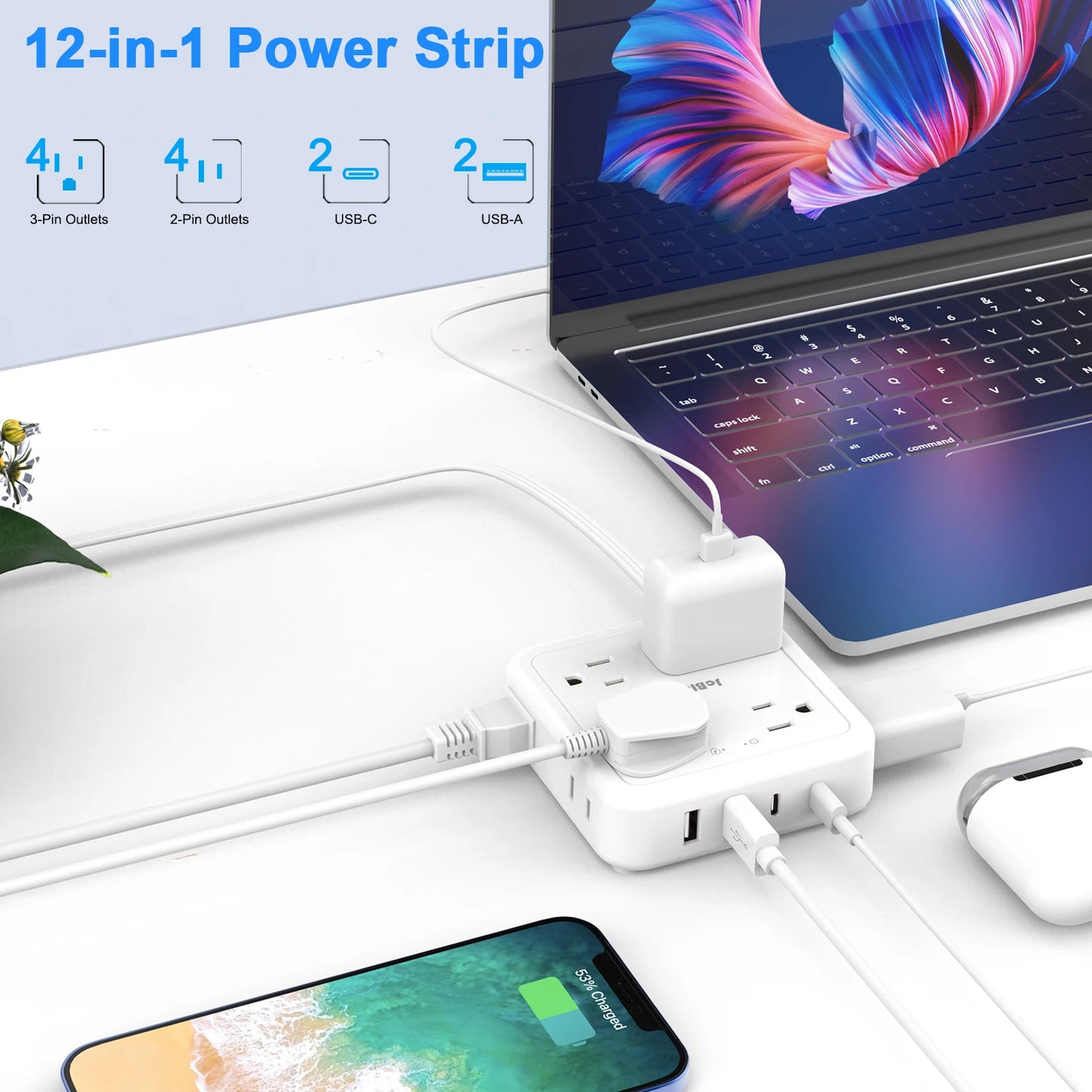 12-in-1 US Plug Power Strip