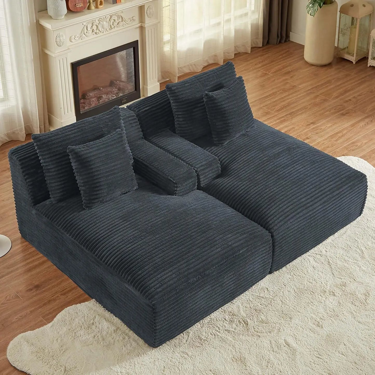 78” Oversized Double Chaise Lounge