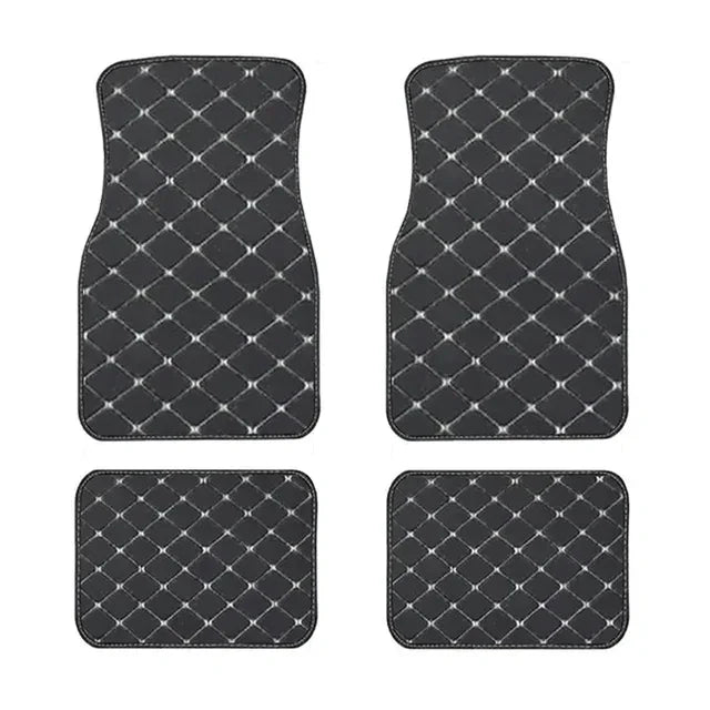 4PCS Universal Leather Front and Rear Mat Set