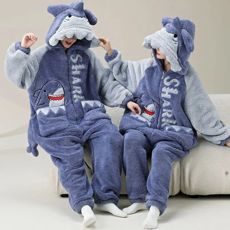 Christmas Fleece Jumpsuits Animal Pajamas