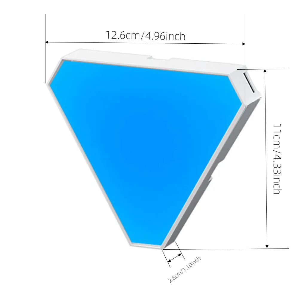 LED Triangular Quantum RGB Wall Lamp Decoration