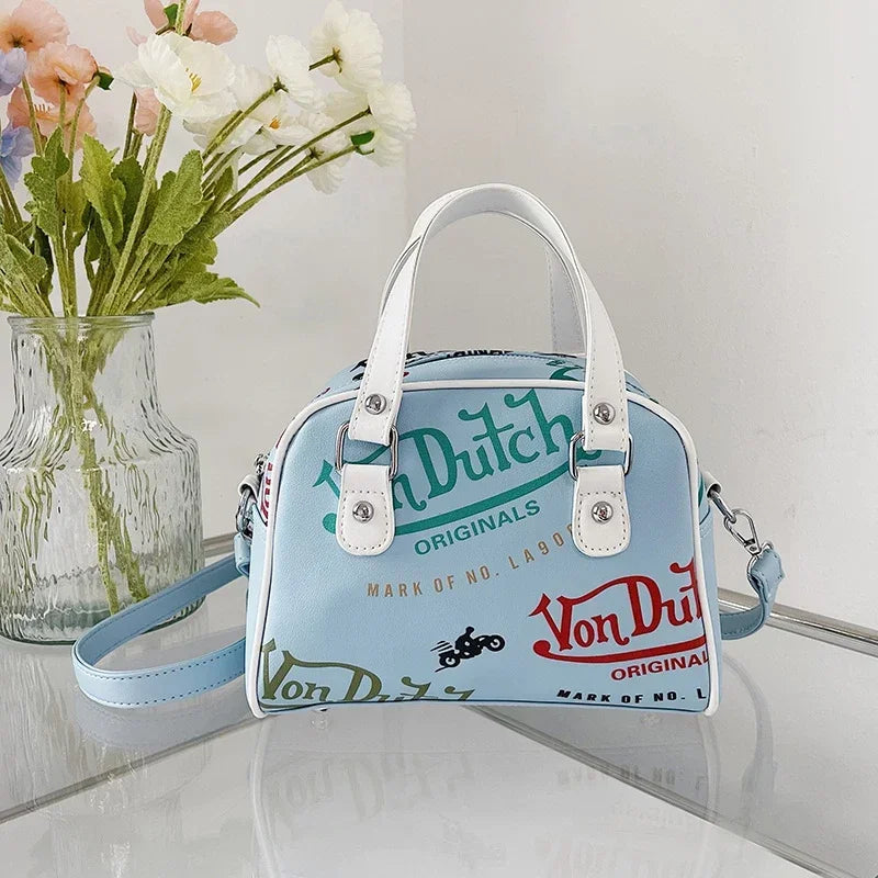 Crossbody Graffiti Handbag PU Leather