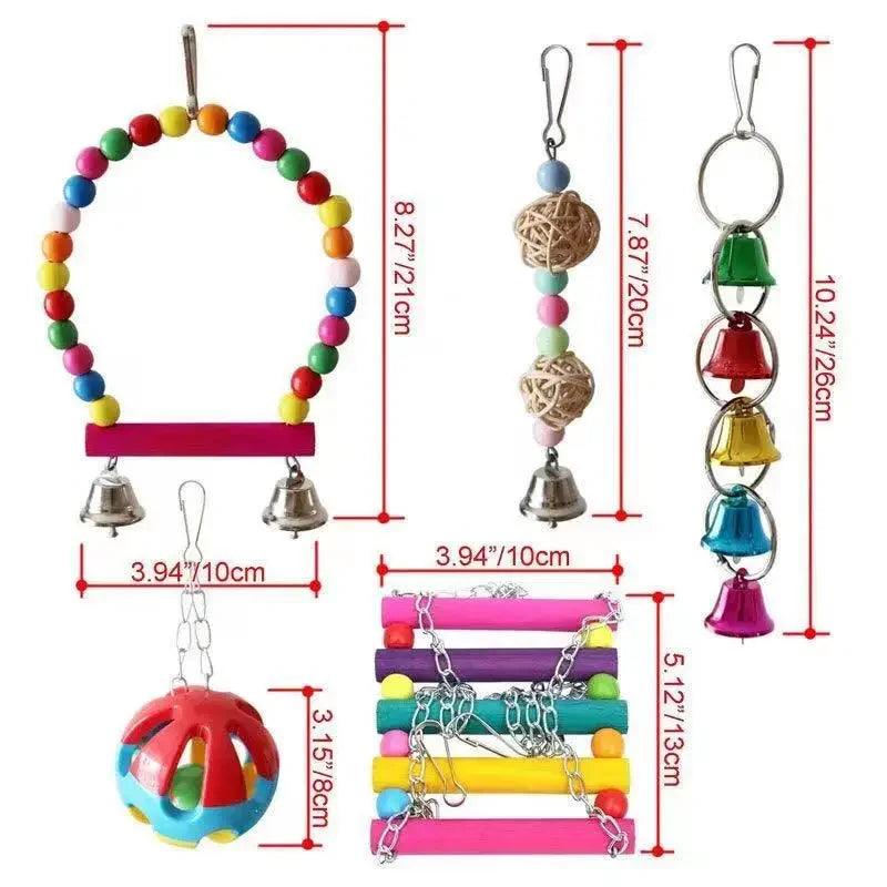 Combination Bird Swing Chewing Training Toys