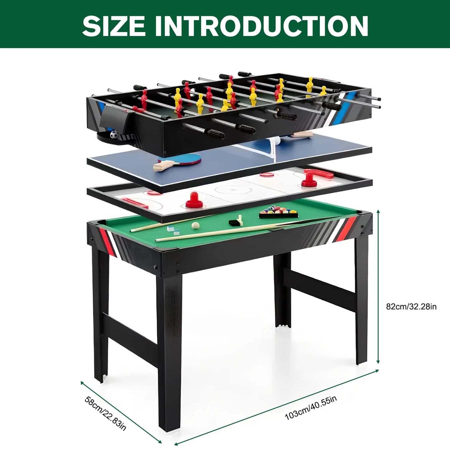 Multifunctional 4 in 1 game table