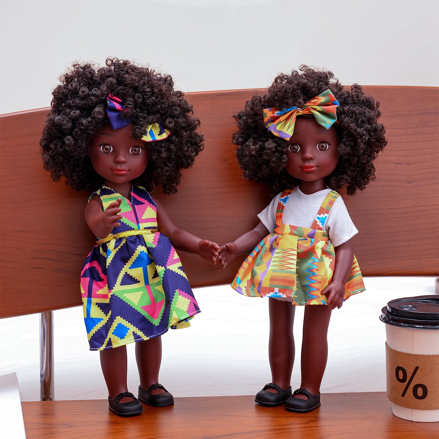 One Piece 14 Inch Black Doll with Curly Hair