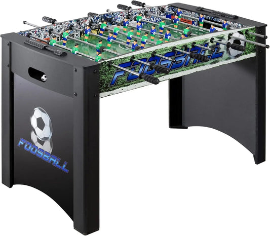 Playoff 4’ Foosball Table with Ergonomic Handles Analog Scoring and Leg Levelers