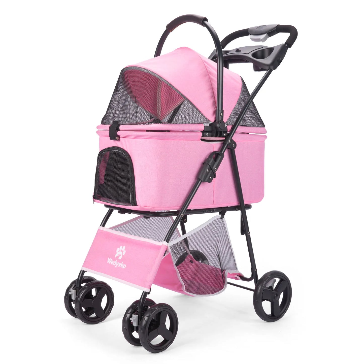 3 in1 Pet Stroller with Removable Carrier, Folding Waterproof