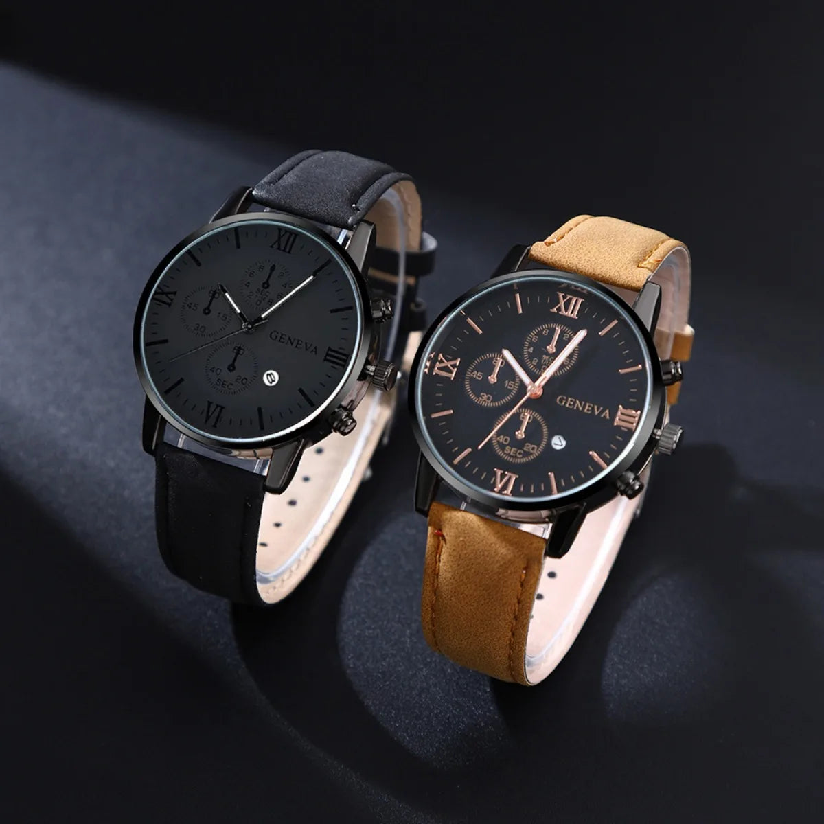 4pc Mens Quartz Watch Set