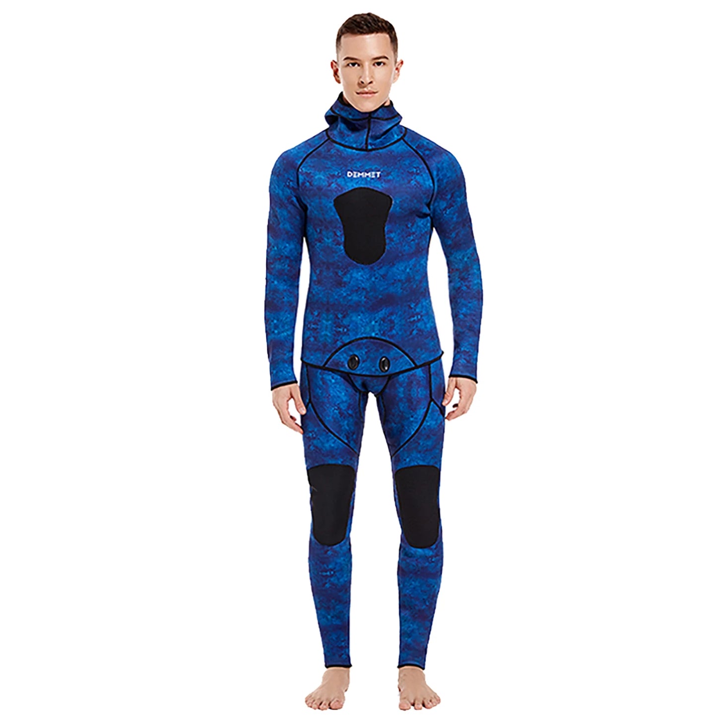 3mm Camouflage Top and Pants Two-piece Hooded Diving Suit