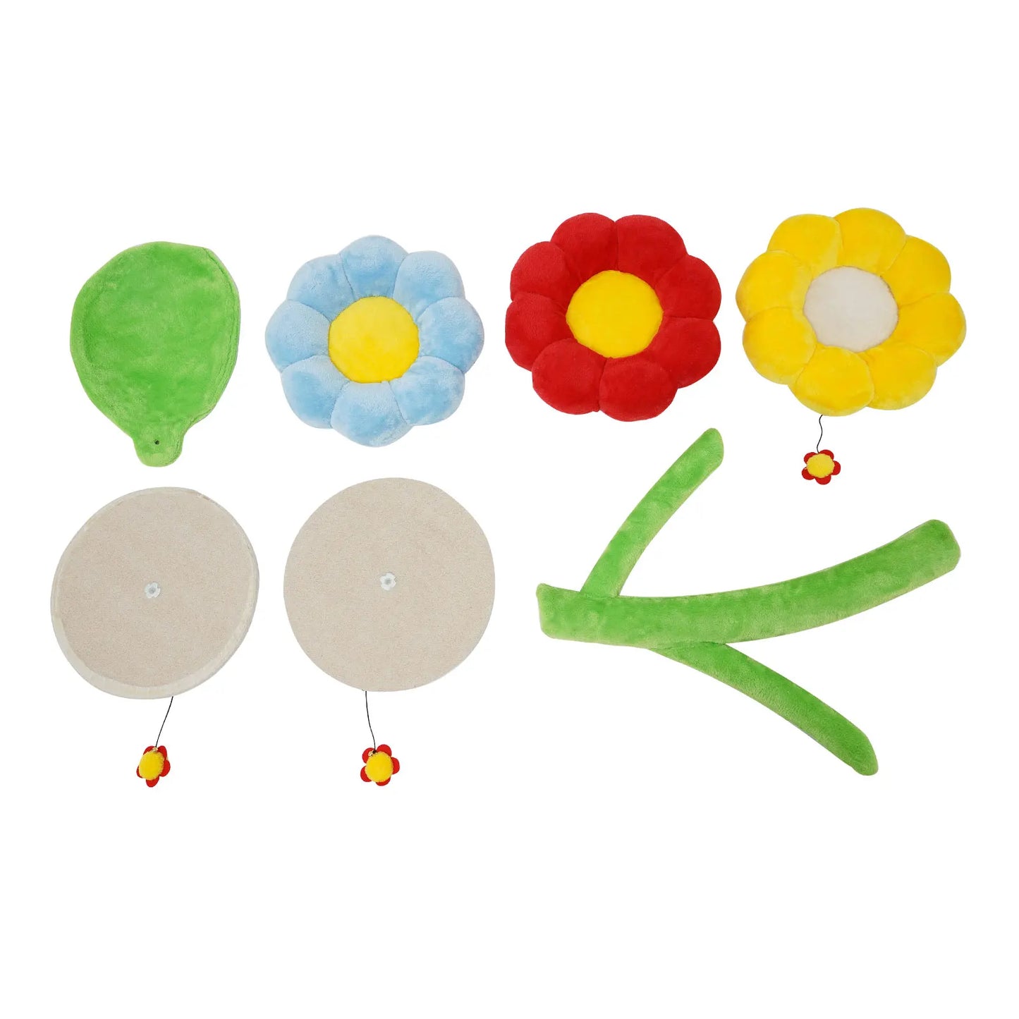 6-Level Flower Shape Plush Balls Cat Condo