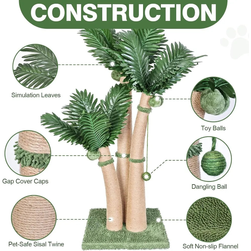 40'' Tall Scratching Post Cat Tree