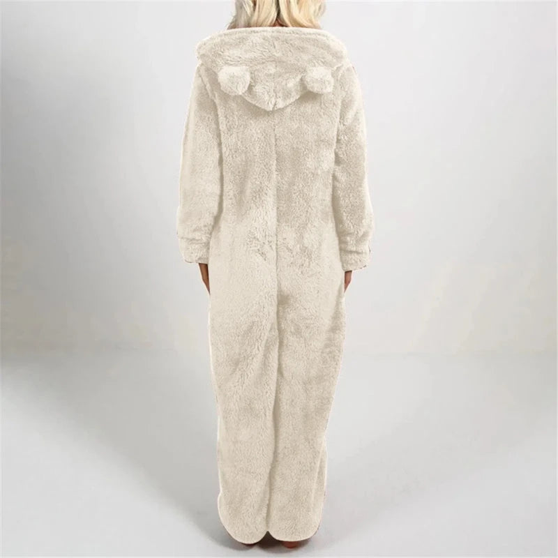 Fleece Sleepwear Hood Set Pajamas
