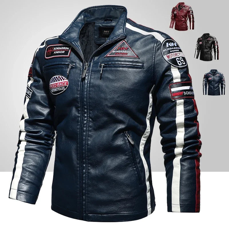 Mens Fashion New Biker Leather Jacket