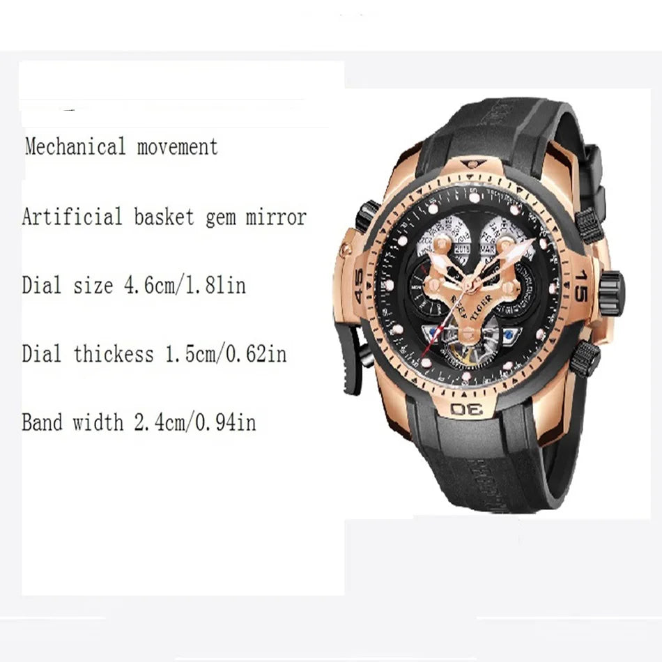 Fully Automatic Multi-Functional Double Calendar Business Watch